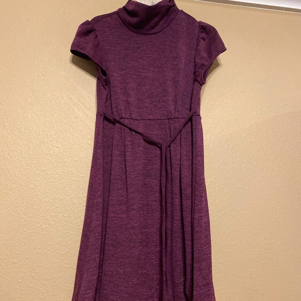 Teen Purple Cowneck Dress
